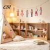 Pink Nutcracker Pendants 10/20/30Pcs Wooden Christmas Ornaments, Watercolor Hanging Decor with Girl Gift Ideas Ballerina, Horse & Mouse King Designs,