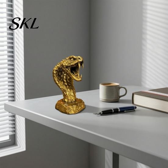 Adult Stress Relief Gadgets 3D Printed Snake Figurine, Realistic Serpent Sculpture, Nature Learning Toys Desk Decor, Educational Wildlife Toy for Kids