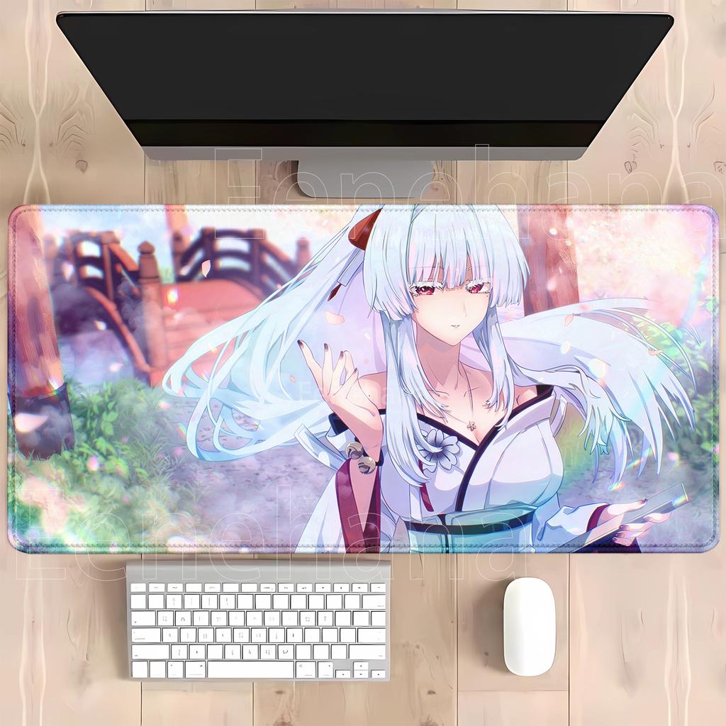 Hiyuki Wuthering Waves Игровой Коврик для Мыши Компьютерный Офисный Клавиатура Мышь Коврик Аниме Нескользящий Резиновый xmm HD Печать Настольный Коврик