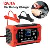 6A 12V Бытовые зарядные устройства для аккумуляторных батарей для AGM, гелевых, свинцово-кислотных аккумуляторов, зарядка, интеллектуальное импульсное восстановление, зарядные устройства для автомобильных аккумуляторов