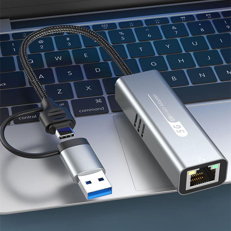 Адаптер USB 5 Гбит/с на Ethernet для ноутбука, чипсет RTL8157, 5000 Мбит/с USB3.2 на RJ45, сетевой конвертер 5G 2.5G 1G 100 Мбит/с