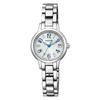 Watch Wiccan Solar Tech Waterproof Second Hand Date White KH4-912-13 Women's Silver