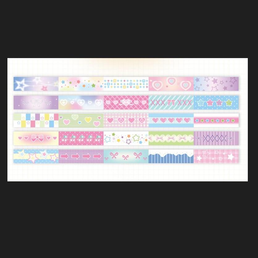 5 рулонов/лот, милая лента с сердечком для девочек, милая и крутая, для скрапбукинга, журнала, декоративные клейкие ленты, материал «сделай сам», наклейки, канцелярские принадлежности