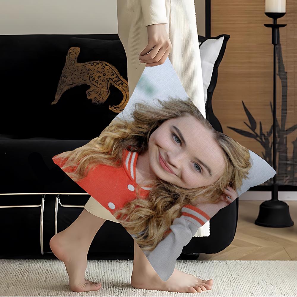 Наволочка с изображением певицы S-Sabrina C-Carpenter Мультяшный Подарок Наволочка для Подушки Спальня Дом Диван Стул Сиденье Декор Наволочка