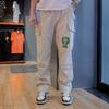 Li-Ning Steven Harrington Co-Branded Cartoon Embroidery Straight Casual Bottoms Unisex Bottoms Khaki AKXR479-1