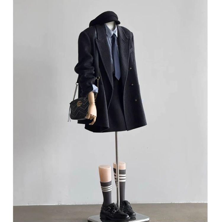 Маленькое шерстяное пальто в корейском стиле для осени и зимы