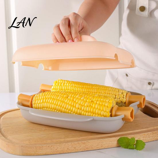 Microwave Corn Steamer Container, Food Grade PP Cooker for Baking Sweet Potato Egg Custard, Reusable Kitchen Gadget Fast Cooking Multipurpose Steaming