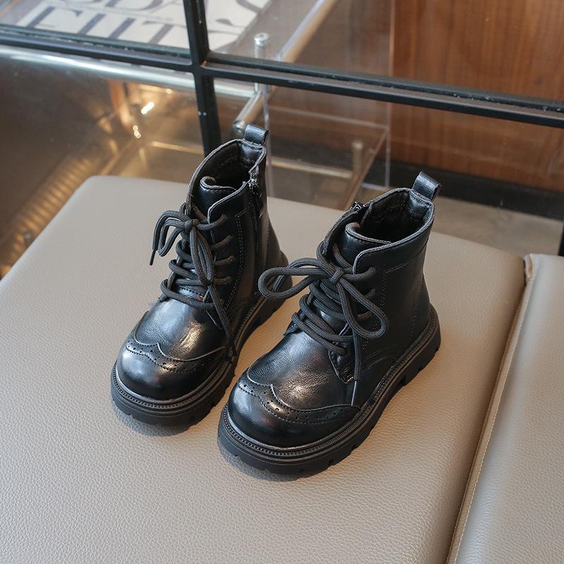 Детская обувь Ботинки для девочки Зимние Ботинки из хлопка для малышей Тренд Классические Детская мода Ботильоны Повседневные Толстая подошва Универсальные