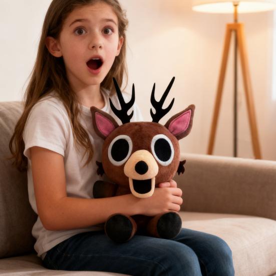 99 Nights In The Forest Plush Doll Soft Stuffed Deer Animal Toy Ultra-Soft PP Cotton Hugging Comfort Game Fans Gift Decor