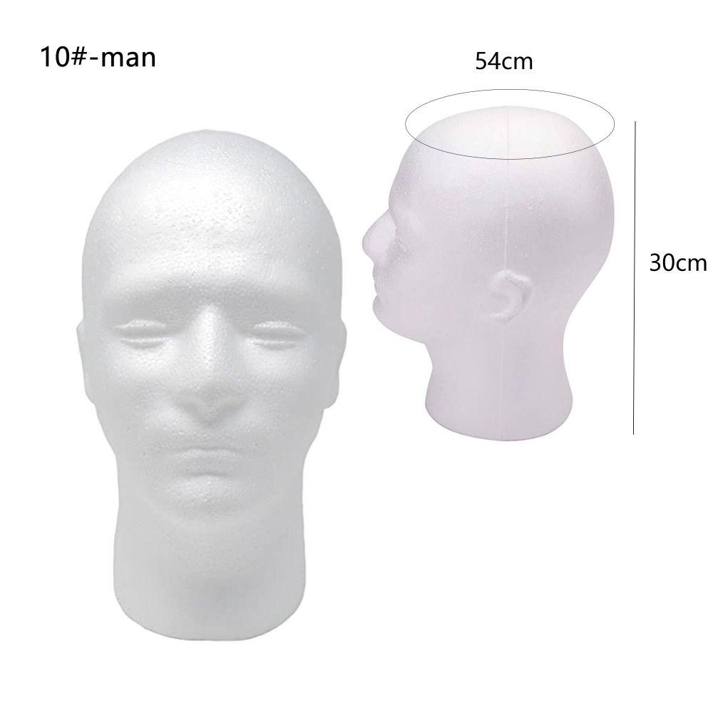 Head Model Hairpieces Stand Holder Foam Wig Head Head Model Styrofoam Mannequin Head Foam Mannequin