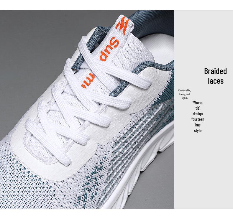 Jin Shi Yuan | Мужские беговые кроссовки Flyknit - Большой размер, Дышащие, Легкие, Удобные мокасины
