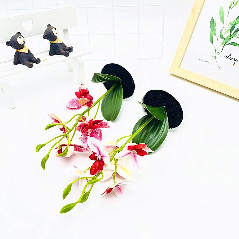 Potted Simulated Phalaenopsis Artificial Artificial Flower Desktop Ornament