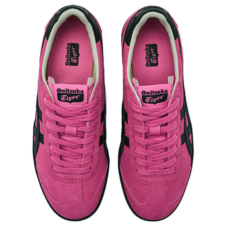 ONITSUKA TIGER Tokuten Ткань Спилок коровьей кожи Ретро мода Низкие кеды для скейтборда Унисекс кроссовки Насыщенно-розовый 1183A907-702