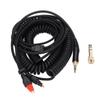 Plug and Play Spring Wire 3.5mm+6.35mm Plug Stereo Jack Cable for HD660s HD650 HD600 HD580 Home