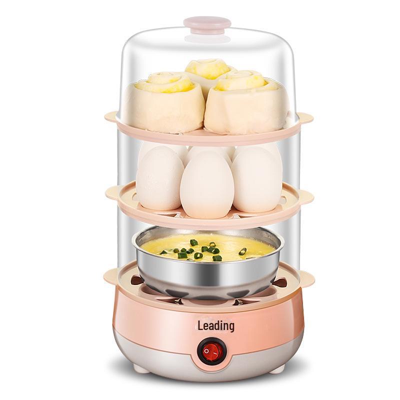 Lingrui Single-Layer Egg Cooker: Automatic Steamer for Boiled Eggs and Fast Breakfasts