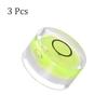 Kozelo 3-Pack Small Round Bubble Levels, 15mm Diameter, 8mm Thick, Mini Round RV Leveling Tool for Travel Trailer Turntable Camera, Lime