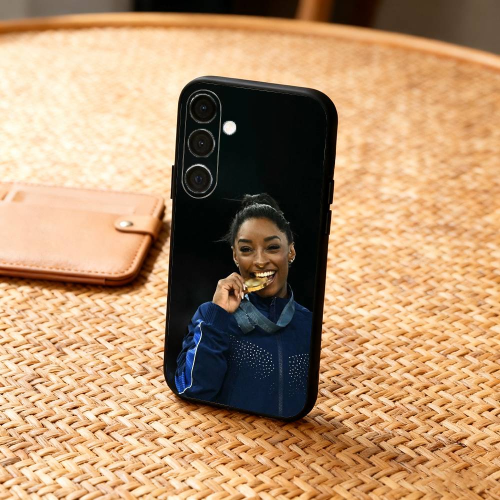 S-Simone Bil-es Phone Case For Samsung A73,A21s,A22,A31,A32,A52,A53,A71,A80,Soft Black Shell