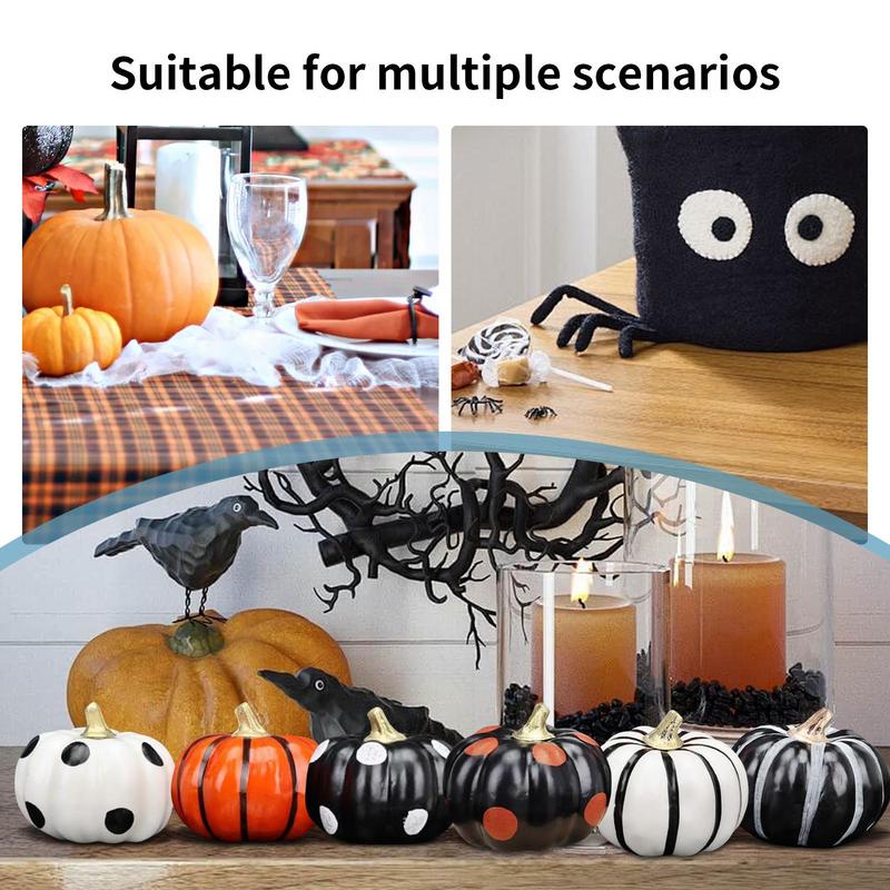 Halloween Pumpkin Ghost Fall Thanksgiving Ghost Pumpkin Table Decorations for Home Holiday Tabletop Decorations