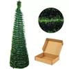 Scalable Christmas Tree With 1.5 Meter Green Leaves, Foldable Woolen Strips, Tree, Spiral Tree, Christmas Decoration Ornament