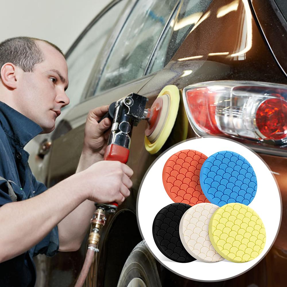5pcs Polishing Pads Kit 6.5 Inches Car Buffing Sponge for Automobiles Yachts Moderate Scratch Oxidation Defect Removal