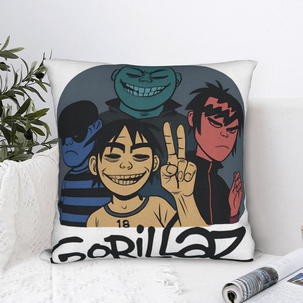 Наволочка Gorillazs Индивидуальная наволочка для подушки Винтажная наволочка Для офиса, автомобиля, домашнего декора
