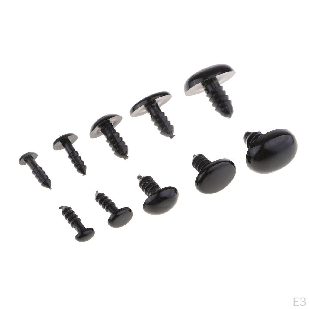 125 шт. Ассорти из пластика, красочные безопасные глаза/нос, кукла, ремесло, сделай сам