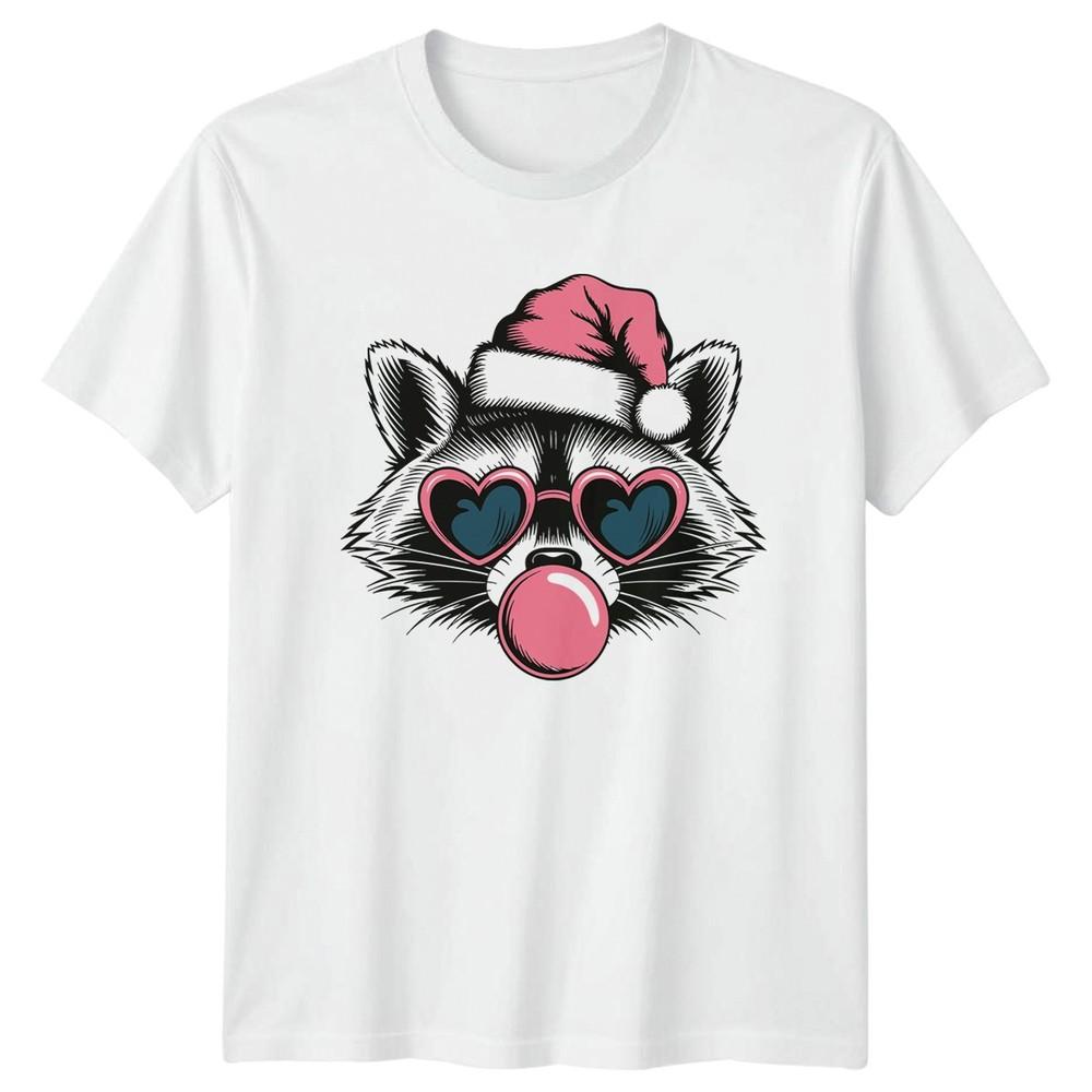 Raccoon Christmas Holiday Unisexs TShirt Unisexs Tee Graphic Unisex Top