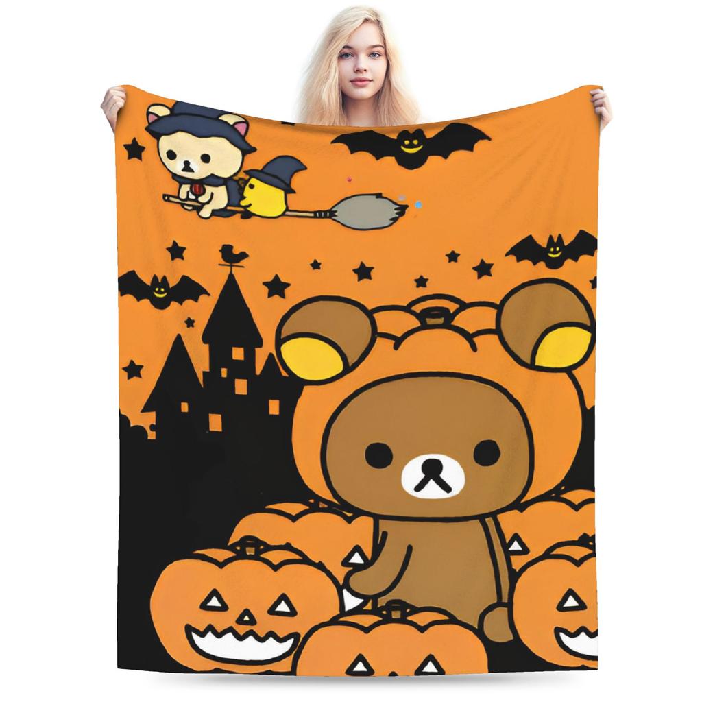 Rilakkuma Korilakkumas Blanket Quality Super Soft Throw Blanket Winter Boy Girl Couch Bed Aesthetic Bedspread