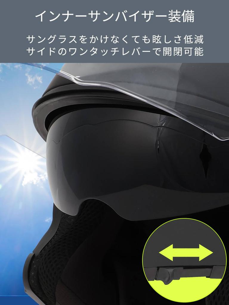 ISHINO SHOKAI Мотоциклетный шлем Джет ISN21302 Ishino Shokai LIBERTER002 Стандарт SG Стандарт PSC Свободный размер Матовый серый (приблизительно. 57-60см)