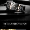 VA VA VOOM Men Watches Fashion Top Brand Luxury White Square Waterproof Quartz Wristwatch Stainless Steel Date Clock Mens Casual Business Watch
