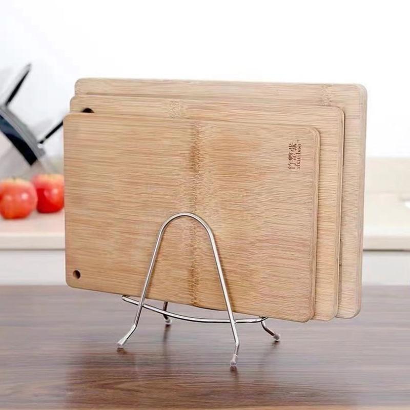 Стойка для полки, многослойная, экономящая место, нержавеющая разделочная доска, практичный кухонный органайзер, держатель для крышки кастрюли, железный арт-дом