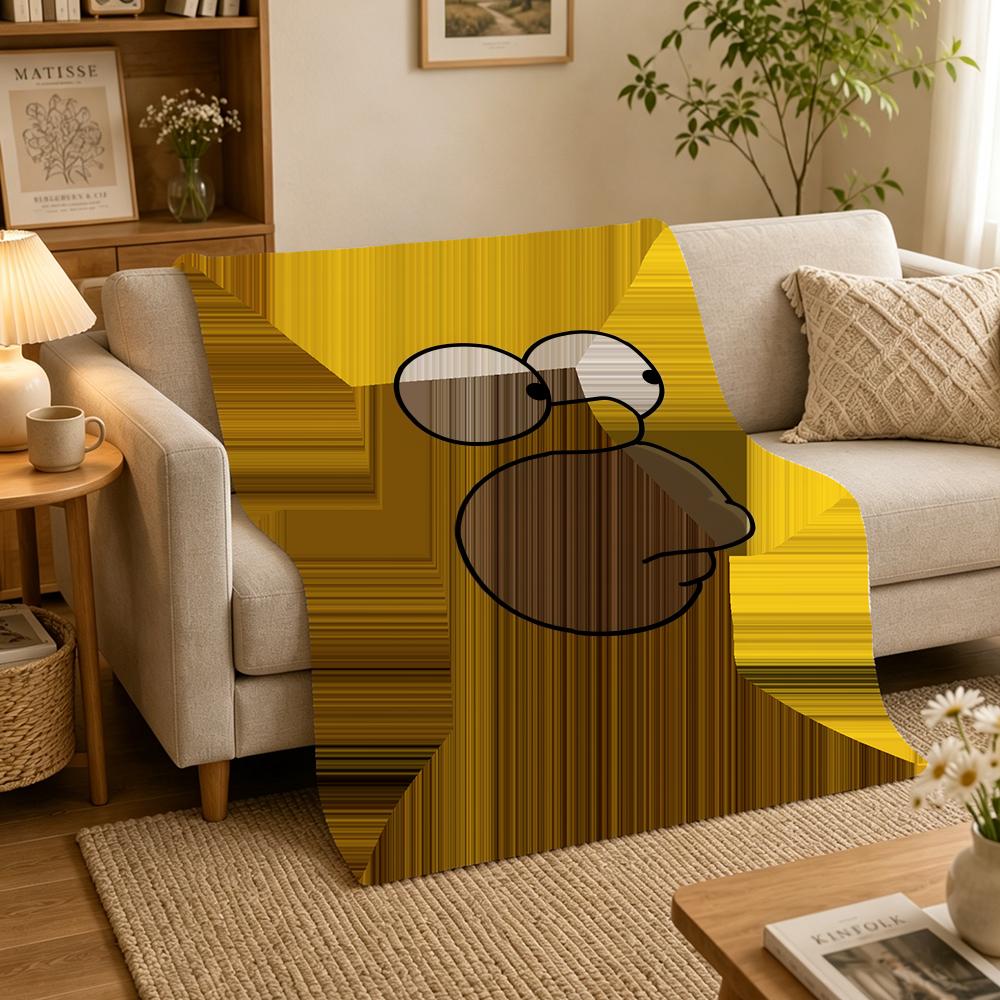 Мультяшное одеяло The Simpsons Мягкое теплое фланелевое одеяло Постельное белье для кровати Гостиной Домашнего дивана