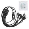 8 in 1 USB Programming Cable For Kenwood For Baofeng For Motorola For Yaesu Walkie Talkie Computer CD Software Two Way CB Radio