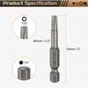 Набор бит для отвертки Torx T5-T50, 1/4" шестигранный хвостовик, 50 мм, магнитный, без отверстия, с защитой от взлома, 6-лучевая звезда, S2, биты для шуруповерта
