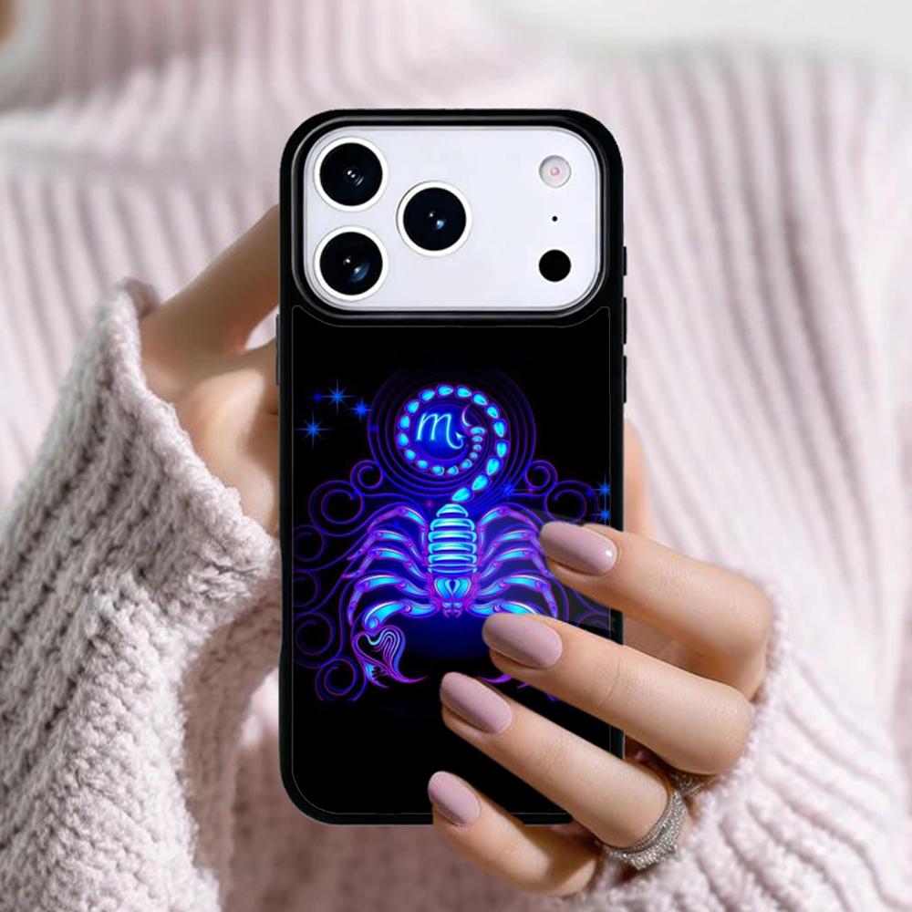 Чехол для телефона с принтом скорпиона для Apple iPhone 17 Air 16E 15 14 Plus 13 12 11 Pro Max Mini Funda Cover