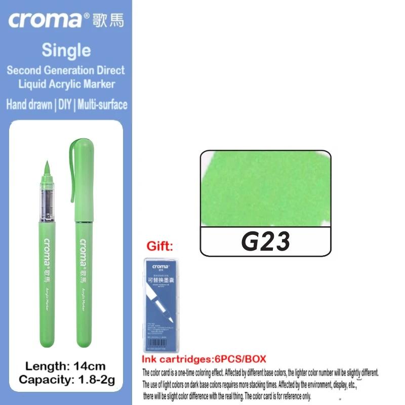 Набор многоразовых акриловых маркеров Croma 160/1 Colors с мягким наконечником, смываемые акварельные кисти, школьные принадлежности