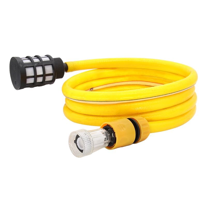 YUET 15-метровый всасывающий шланг из сосны с быстроразъемным соединением и фильтром для моек высокого давления серий Kärcher K2, K3, K4, K5, K6, K7 и Bosch AQT, ПВХ 3-слойный H