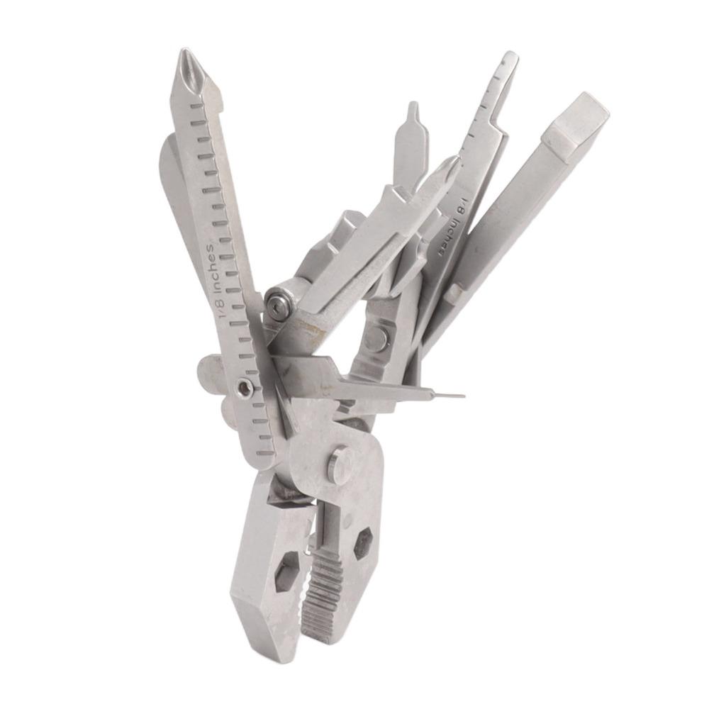 Silver Multitool Pliers Foldable Stainless Steel Tool Sturdy Outdoor Tool Outdoor Use