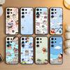 Мультяшный чехол для телефона F-Crayon Shin-chan для Samsung S26, S25, S24, S23, S22, S21, S20, Ultra, Plus, FE Черный Мягкий Чехол