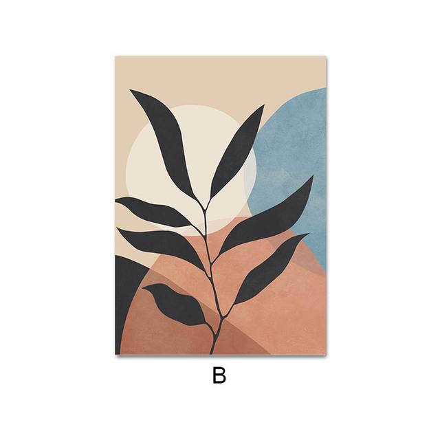 Черная Африканка Бохо Луна Рука Лист Абстрактное Настенное Искусство Холст Живопись Постеры и Принты Настенные Картины для Декора Гостиной Без Рамы