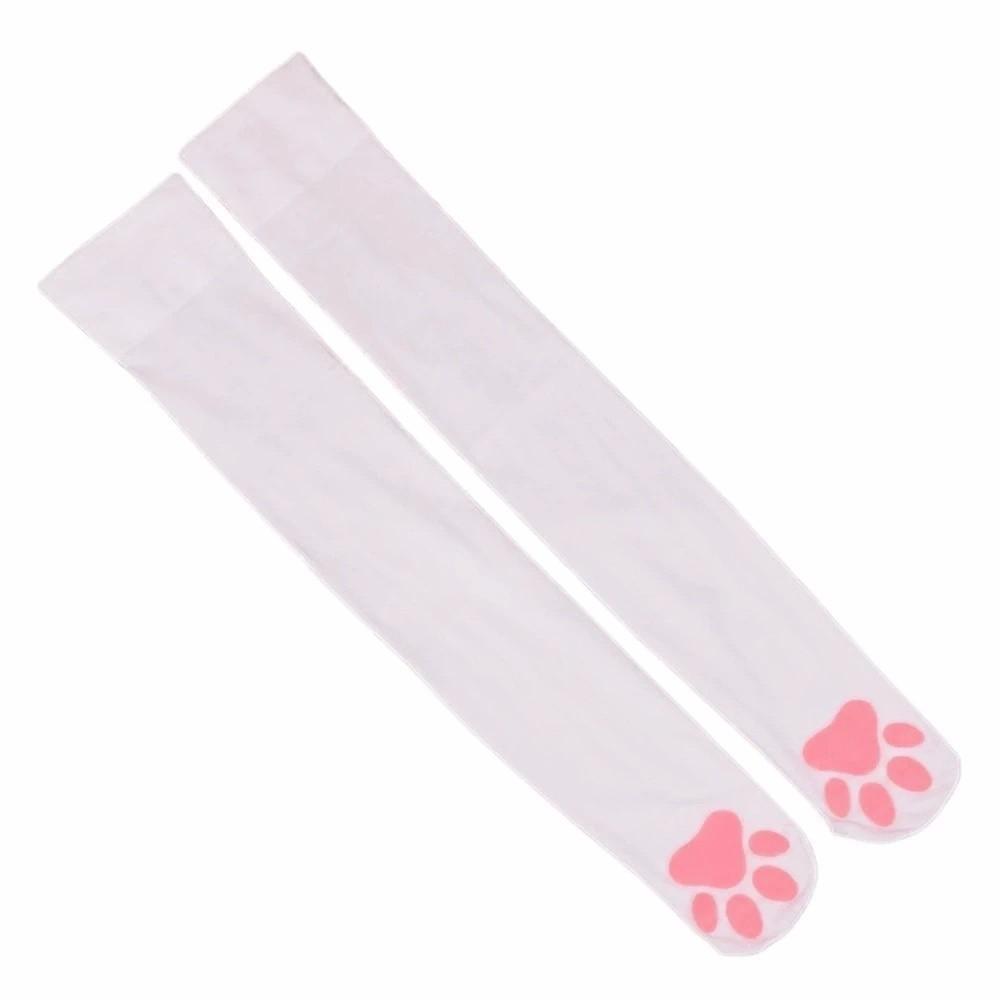 Pink Paw Pads 3D Kitten Claw Socks Cute Long Socks Harajuku Cat Paw Stockings Cosplay