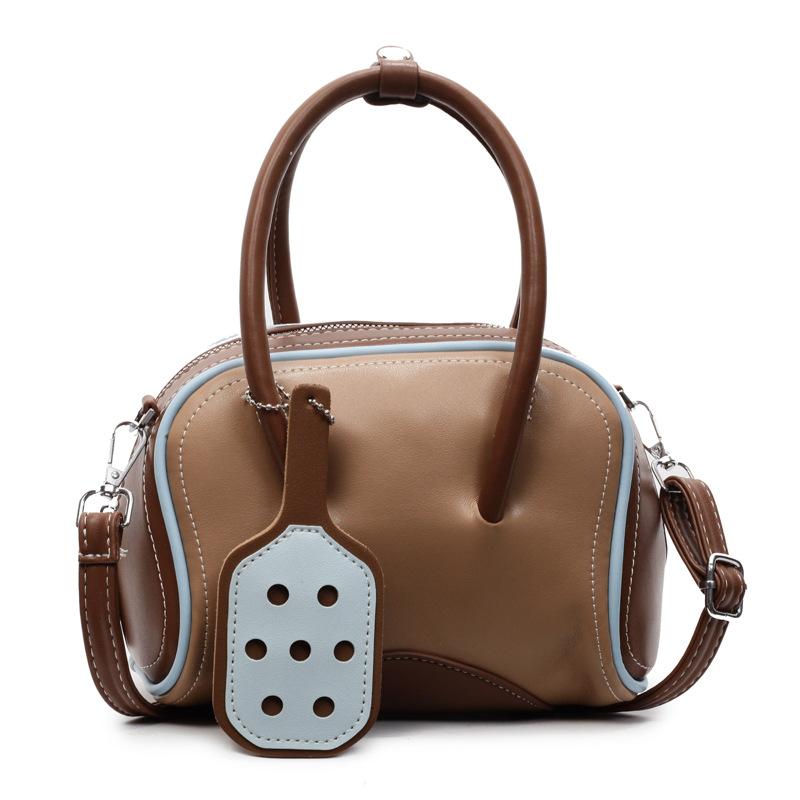 Korean Niche Design Sense Foreign Style Versatile Portable Bowling Bag Commuting Versatile Foreign Style Casual Messenger Bag Women