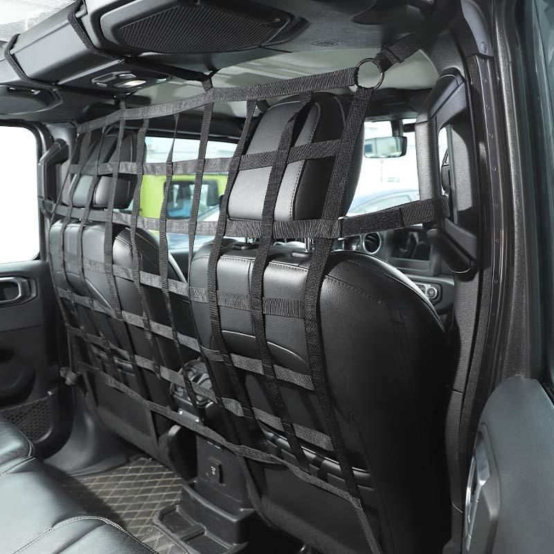 Изолирующая сетка на заднее сиденье, чехол-органайзер для багажника для Jeep Wrangler JK JL JT 2007-2023, автомобильные аксессуары 