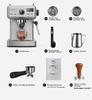 Coffee Semi-automatic Expression, Adjustable Temperature, 58mm-58mm, Cold and Hot Coffee Maker, Metal Box, W 20 Bar, H10A