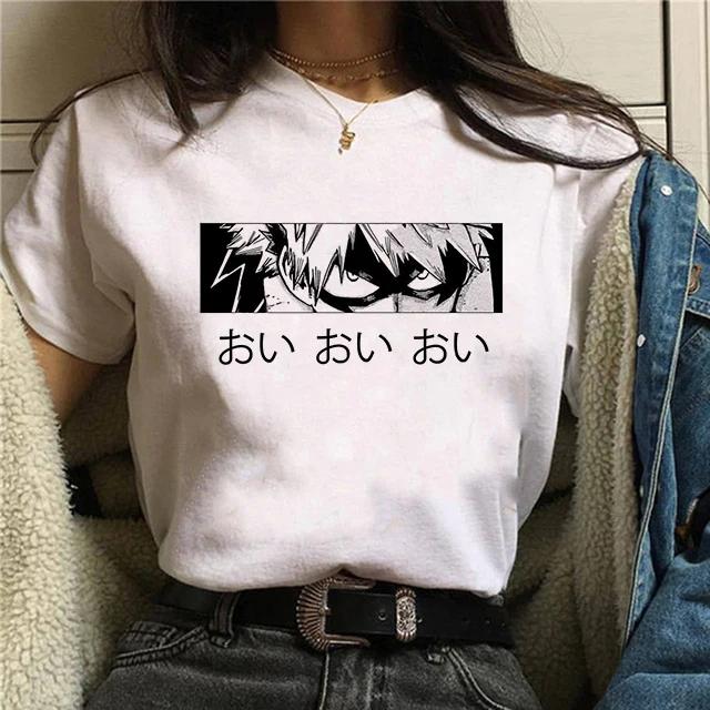 Манга Милый Моя Геройская Академия Аниме Футболка Женская Boku No Hero Academia Футболка Бакуго Химико Тога Футболки Аниме Деку Футболка