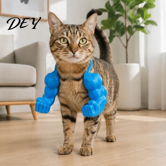 Интерактивные аксессуары для игры с кошкой, Мышечные руки, Забавные 3D-печатные мускулистые питомцы, Смешные костюмы для Хэллоуина, Наплечное крепление, Кошачий косплей,