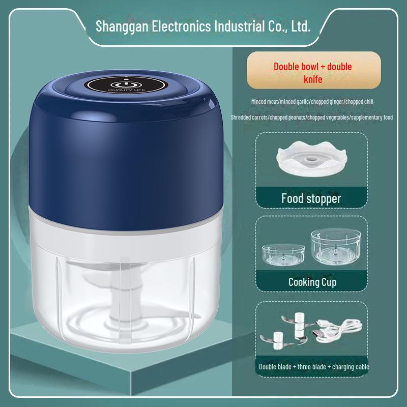 Беспроводная мини-чесночница и овощечистка: Электрическая кухонная мясорубка и мешалка