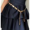 Регулируемая поясная цепочка с кисточками, винтажная металлическая поясная цепочка со звездой, женское декоративное украшение для тела