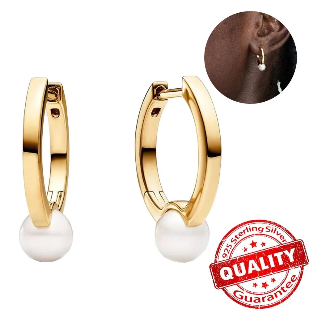 New 925 Silver Pearl Set Charms Ring Heart Earrings Beads Romantic Pendant Fit Bracelets Necklace Fine Jewelry Gift