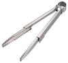 BBQ Tongs Foldable Solo Tongs 21cm Compact Storage Stainless Steel with Stopper UG-3293 Silver